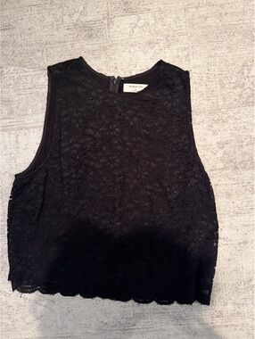 Babaton Black Floral Lace Sleeveless tank top 8